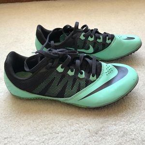 Mint-Green Nike Track Spike Shoes